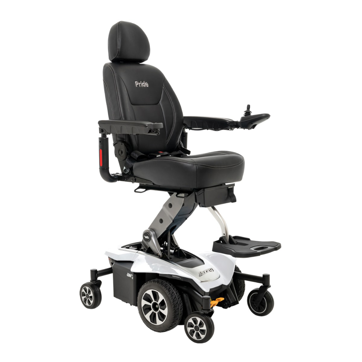 Pride Jazzy Air 2 power wheelchair in lifted position